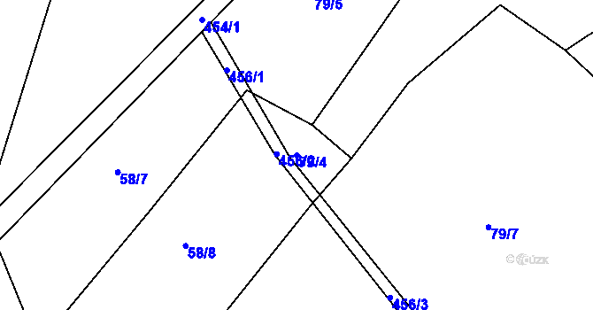 Parcela st. 79/4 v KÚ Plhov, Katastrální mapa