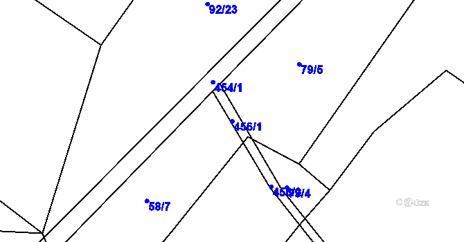 Parcela st. 456/1 v KÚ Plhov, Katastrální mapa