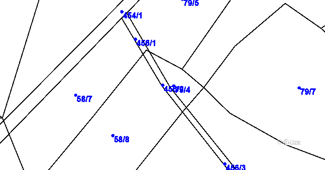 Parcela st. 456/2 v KÚ Plhov, Katastrální mapa