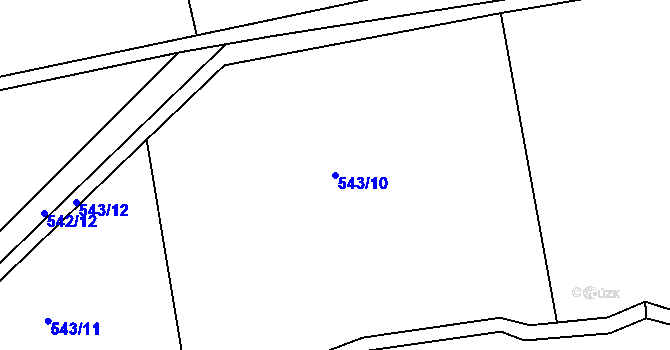 Parcela st. 543/10 v KÚ Plchov, Katastrální mapa