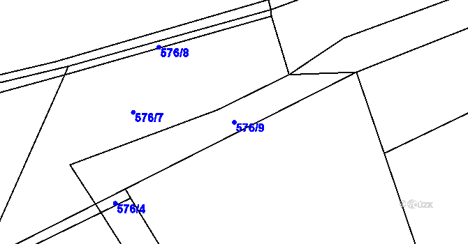 Parcela st. 576/9 v KÚ Plchov, Katastrální mapa