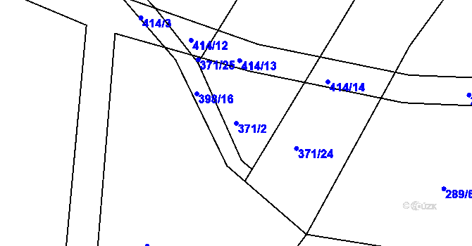 Parcela st. 371/2 v KÚ Plchovice, Katastrální mapa