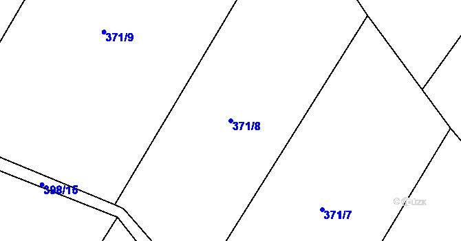 Parcela st. 371/8 v KÚ Plchovice, Katastrální mapa