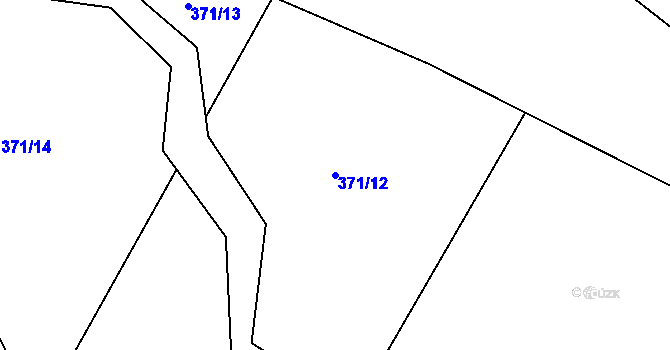 Parcela st. 371/12 v KÚ Plchovice, Katastrální mapa