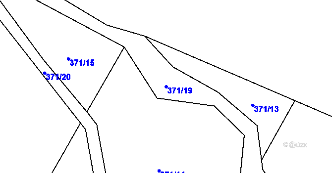 Parcela st. 371/19 v KÚ Plchovice, Katastrální mapa