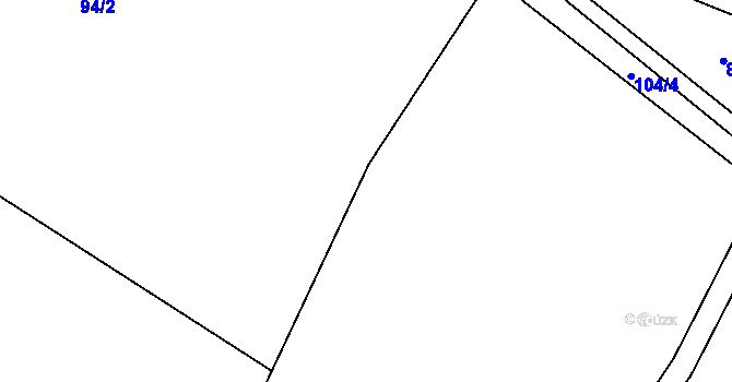 Parcela st. 85 v KÚ Těchobuzice, Katastrální mapa