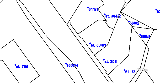 Parcela st. 1507/48 v KÚ Plotiště nad Labem, Katastrální mapa