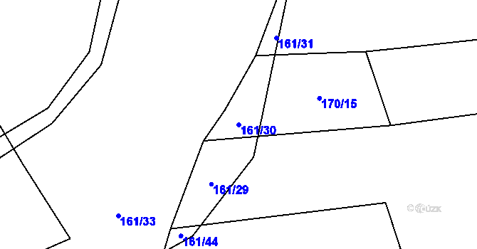 Parcela st. 161/30 v KÚ Pluhův Žďár, Katastrální mapa