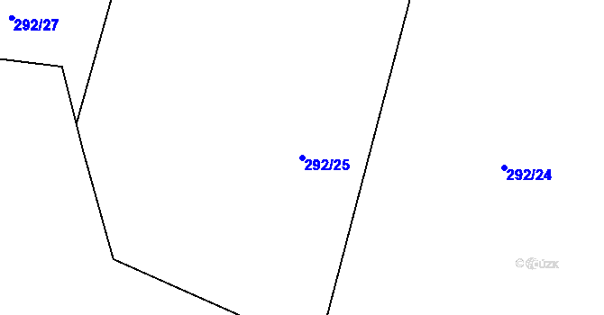 Parcela st. 292/25 v KÚ Pluhův Žďár, Katastrální mapa