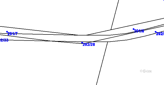 Parcela st. 292/28 v KÚ Pluhův Žďár, Katastrální mapa