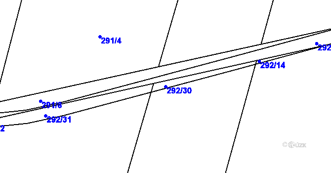 Parcela st. 292/30 v KÚ Pluhův Žďár, Katastrální mapa