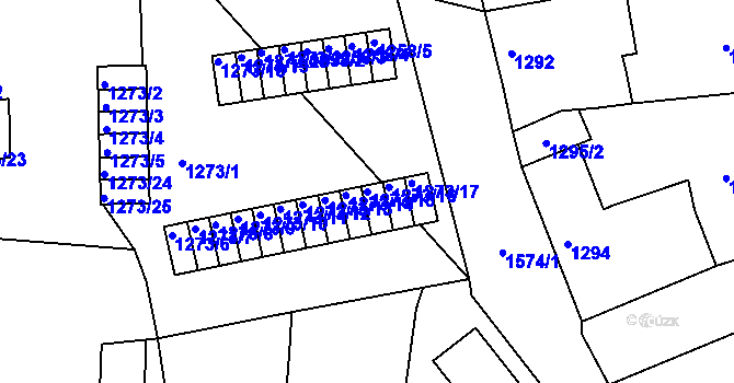 Parcela st. 1273/15 v KÚ Plumlov, Katastrální mapa