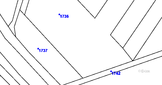 Parcela st. 1375/2 v KÚ Plumlov, Katastrální mapa