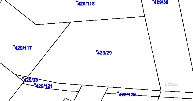 Parcela st. 429/29 v KÚ Plumlov, Katastrální mapa