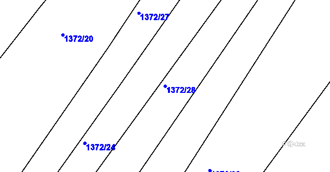 Parcela st. 1372/28 v KÚ Plumlov, Katastrální mapa