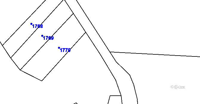 Parcela st. 1374/22 v KÚ Plumlov, Katastrální mapa