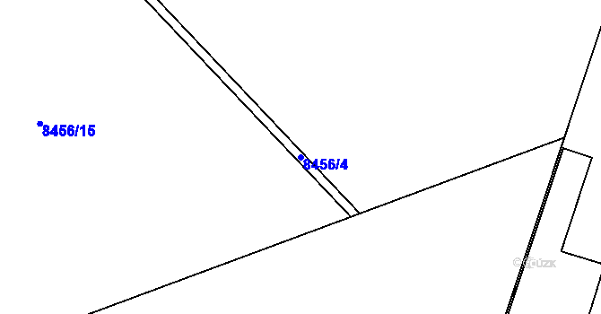 Parcela st. 8456/4 v KÚ Plzeň, Katastrální mapa