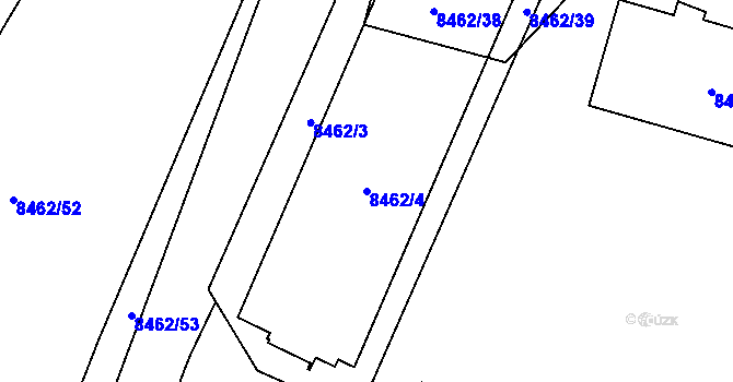 Parcela st. 8462/4 v KÚ Plzeň, Katastrální mapa