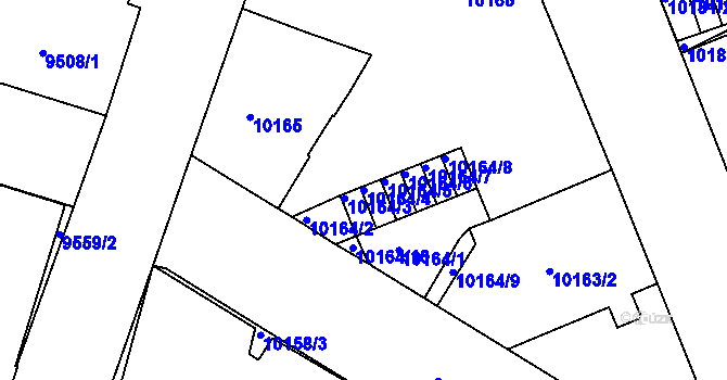 Parcela st. 10164/4 v KÚ Plzeň, Katastrální mapa