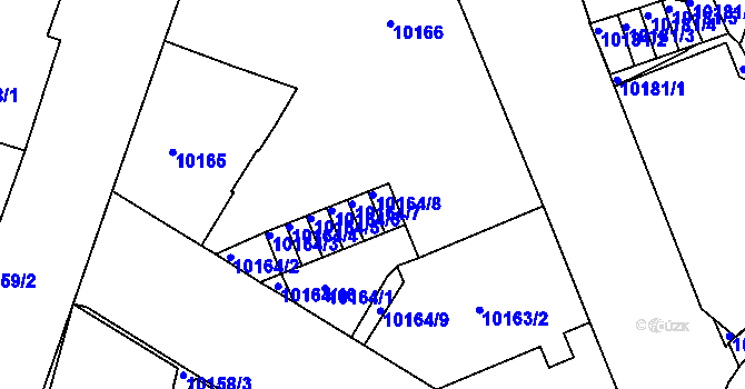 Parcela st. 10164/8 v KÚ Plzeň, Katastrální mapa