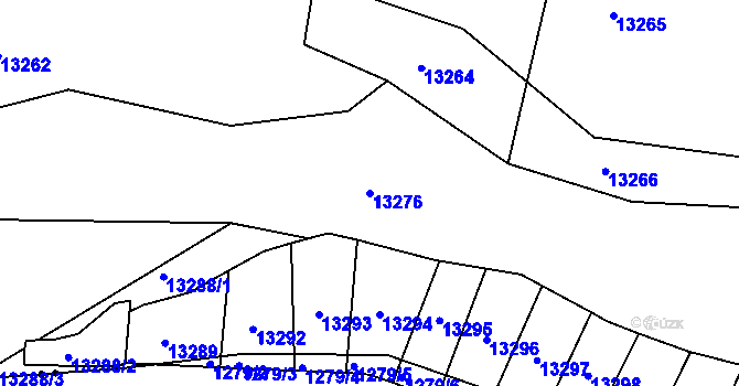 Parcela st. 13276 v KÚ Plzeň, Katastrální mapa