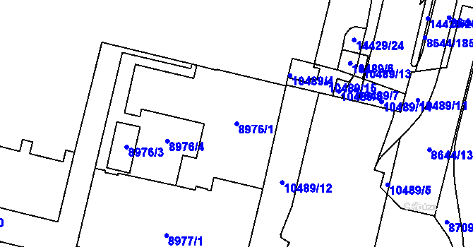 Parcela st. 8976/1 v KÚ Plzeň, Katastrální mapa