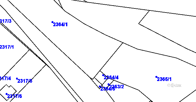 Parcela st. 2365/33 v KÚ Bolevec, Katastrální mapa