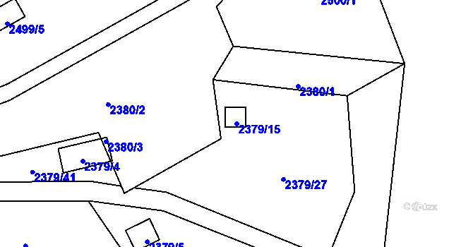Parcela st. 2379/15 v KÚ Bolevec, Katastrální mapa