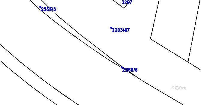 Parcela st. 2257/3 v KÚ Bolevec, Katastrální mapa