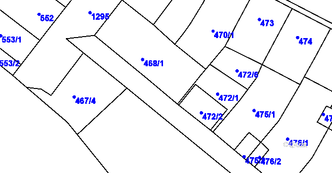 Parcela st. 471 v KÚ Božkov, Katastrální mapa