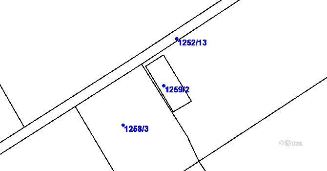 Parcela st. 1259/2 v KÚ Božkov, Katastrální mapa