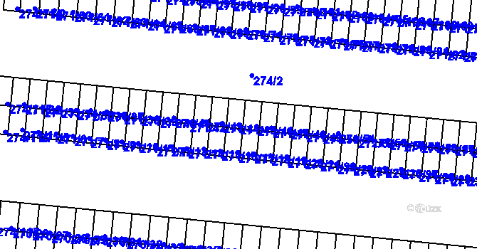 Parcela st. 271/45 v KÚ Doudlevce, Katastrální mapa