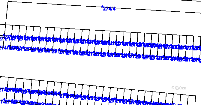 Parcela st. 271/125 v KÚ Doudlevce, Katastrální mapa