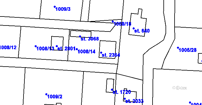 Parcela st. 2364 v KÚ Valcha, Katastrální mapa