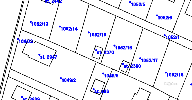 Parcela st. 2370 v KÚ Valcha, Katastrální mapa