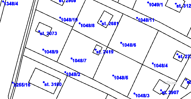 Parcela st. 2419 v KÚ Valcha, Katastrální mapa