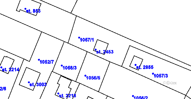 Parcela st. 2453 v KÚ Valcha, Katastrální mapa