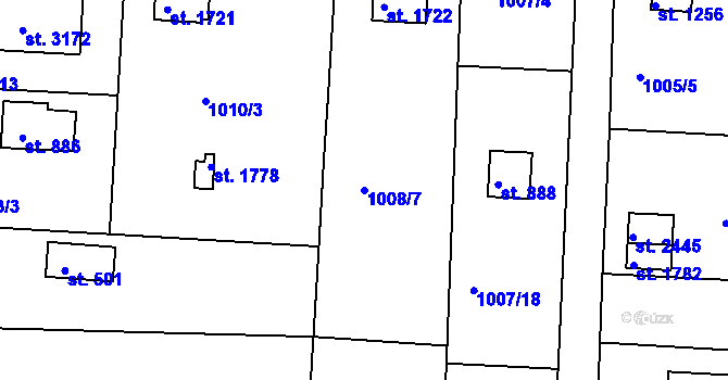 Parcela st. 1008/7 v KÚ Valcha, Katastrální mapa