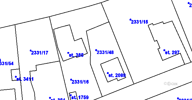 Parcela st. 2331/48 v KÚ Valcha, Katastrální mapa