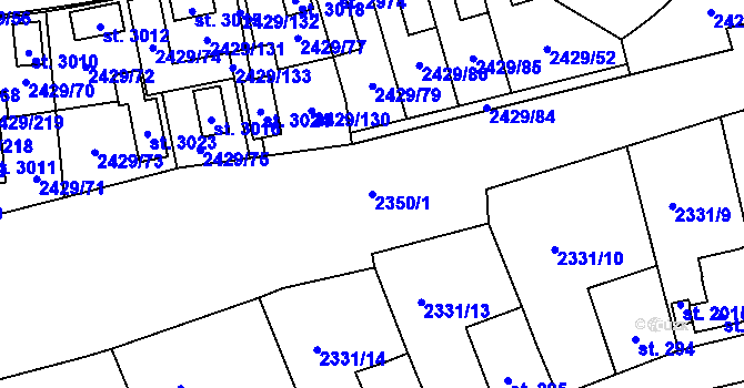 Parcela st. 2350/1 v KÚ Valcha, Katastrální mapa