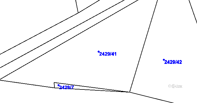 Parcela st. 2429/41 v KÚ Valcha, Katastrální mapa