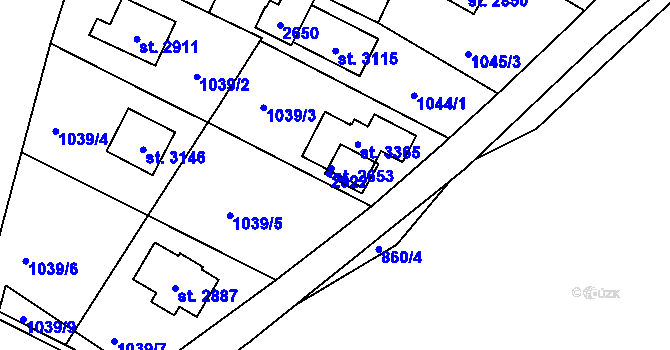 Parcela st. 2653 v KÚ Valcha, Katastrální mapa