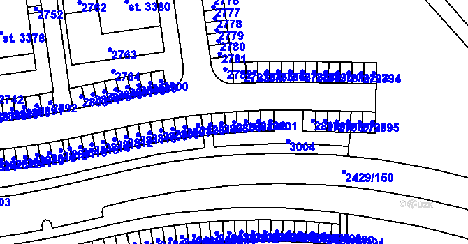 Parcela st. 2804 v KÚ Valcha, Katastrální mapa