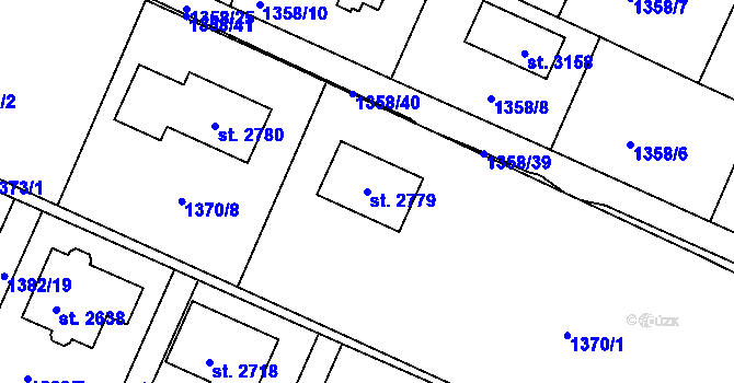 Parcela st. 2779 v KÚ Valcha, Katastrální mapa