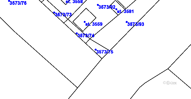 Parcela st. 3573/75 v KÚ Valcha, Katastrální mapa