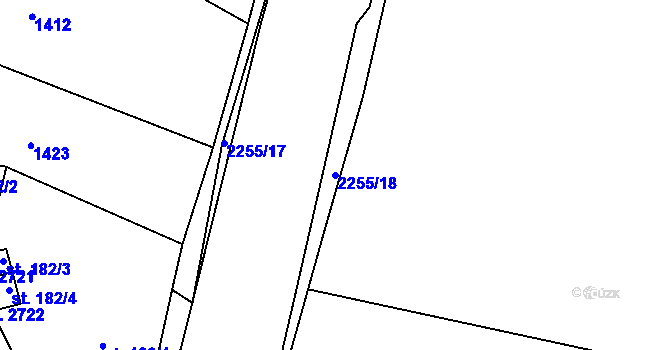 Parcela st. 2255/18 v KÚ Valcha, Katastrální mapa