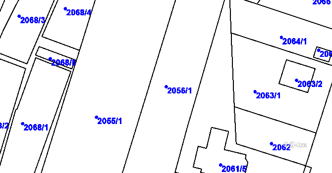 Parcela st. 2056/1 v KÚ Skvrňany, Katastrální mapa