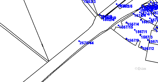 Parcela st. 2575/44 v KÚ Skvrňany, Katastrální mapa