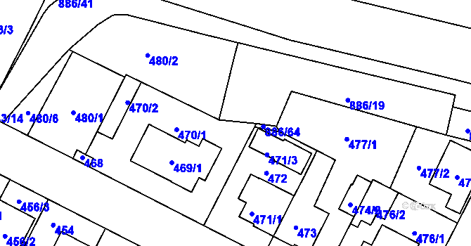 Parcela st. 481/4 v KÚ Lobzy, Katastrální mapa