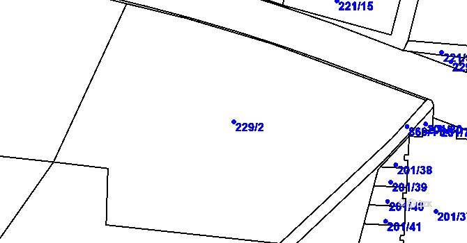 Parcela st. 229/2 v KÚ Lobzy, Katastrální mapa